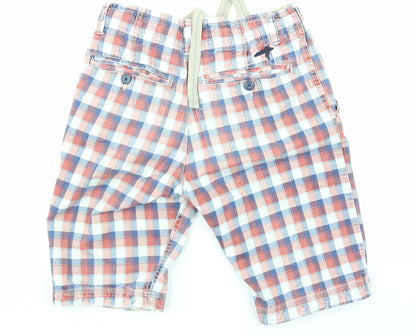 Back view of Ambrose men’s multicoloured check bermuda shorts, size 30, in