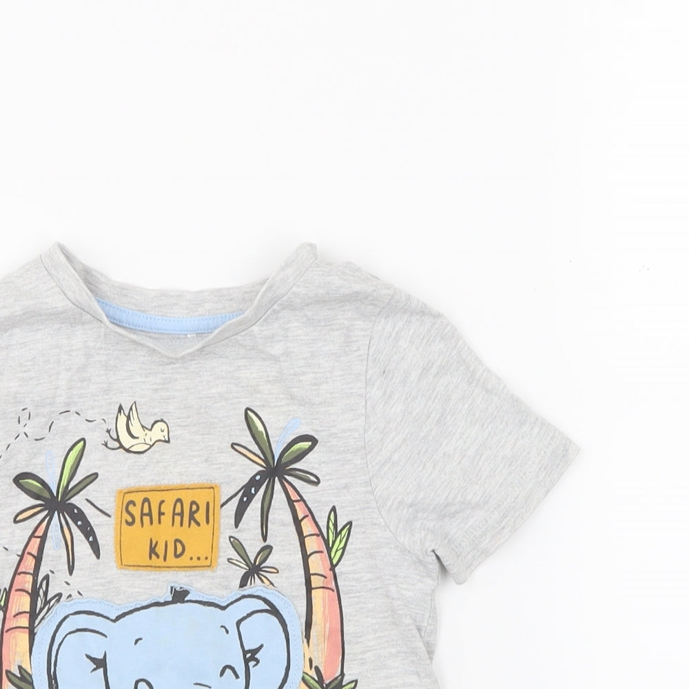 George Boys Grey   Basic T-Shirt Size 2-3 Years