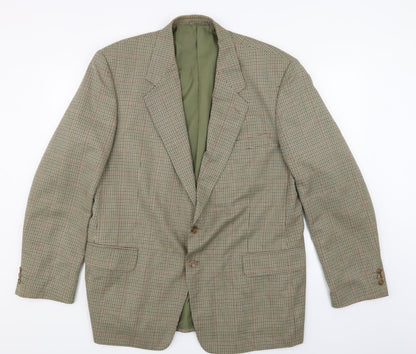 Front view of Avenue men’s white check jacket suit jacket