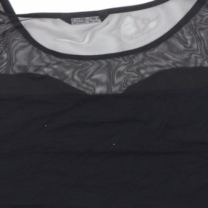 Brand and care label for Select women’s black cropped blouse, size UK 16