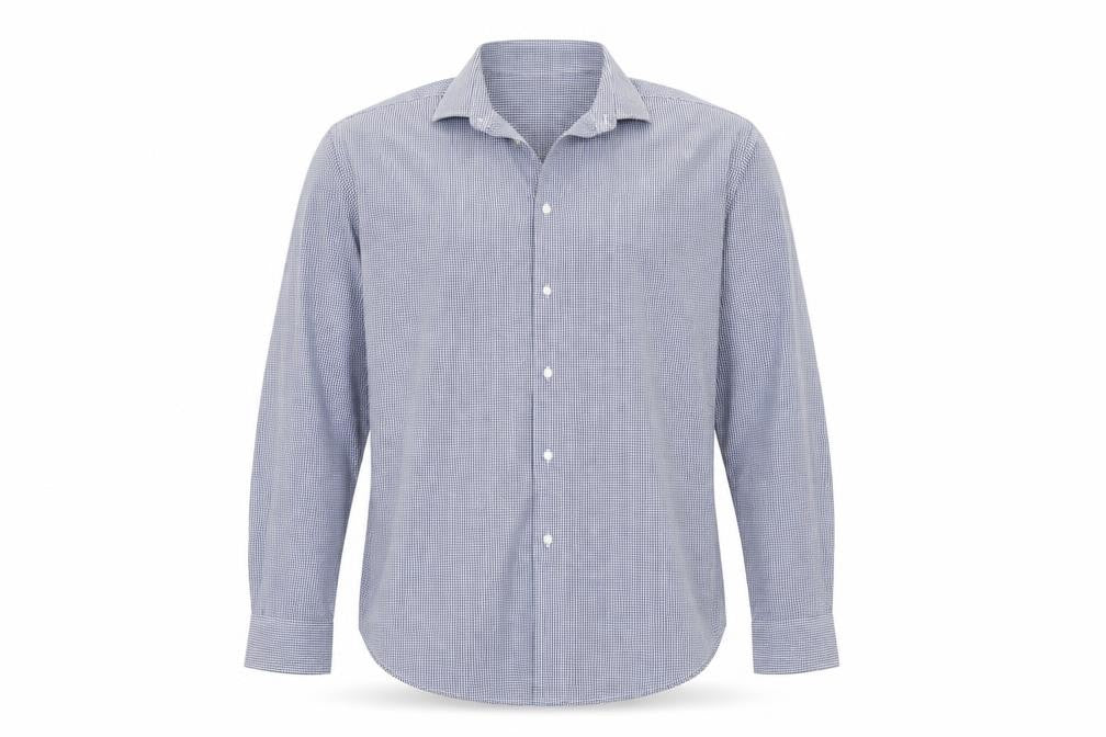 Primark Mens Blue Check   Button-Up Size 17.5