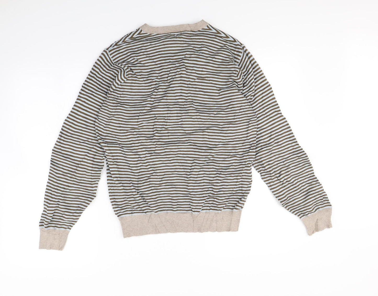NEXT Womens Brown Striped  Pullover Sweatshirt Size S