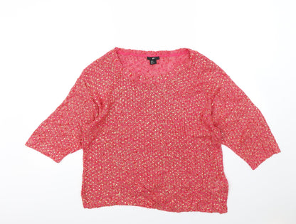 Additional front view of H&M women’s pink jumper, size M