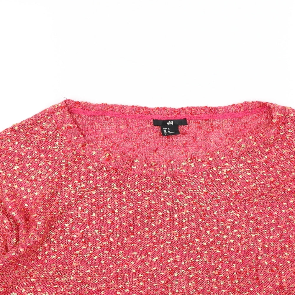 H&M Womens Pink   Pullover Jumper Size M