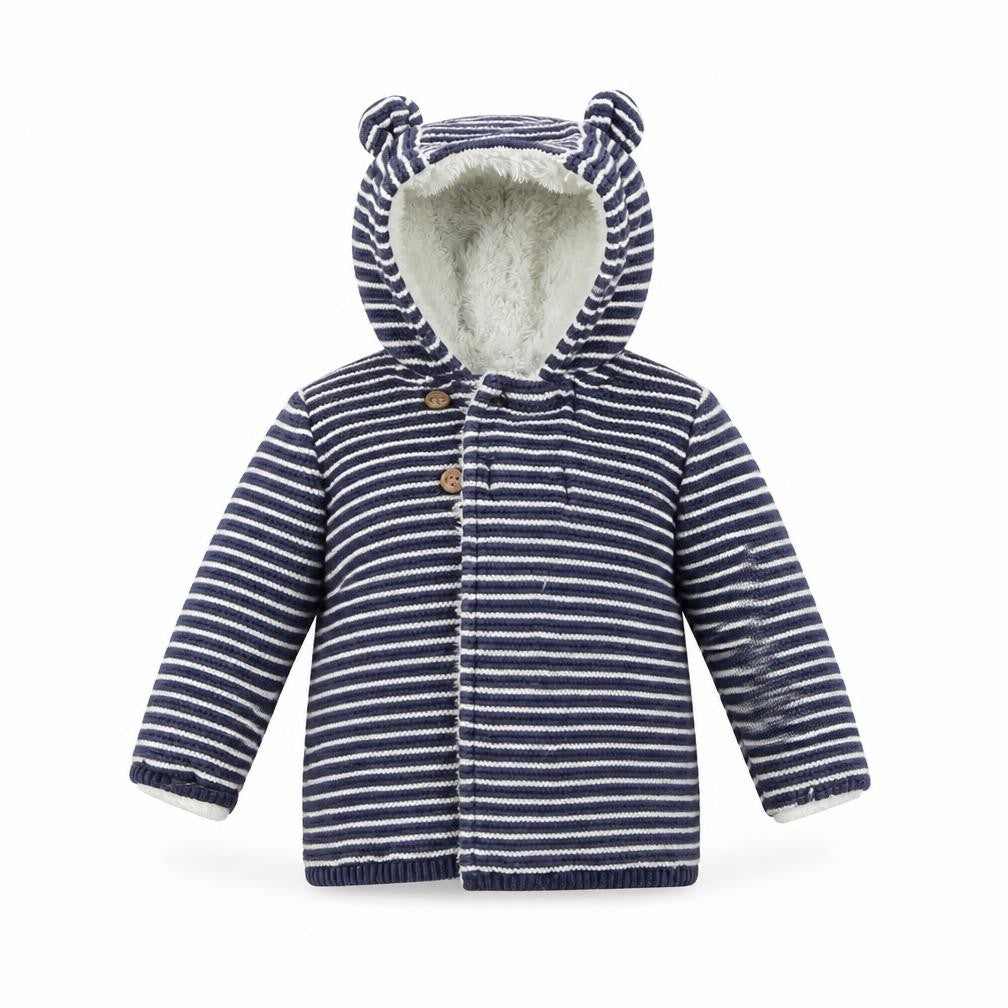 Fred & flo Baby Blue Striped  Jacket  Size 9-12 Months