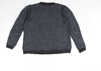 Back view of Dorothy Perkins women’s black jumper, size UK 16