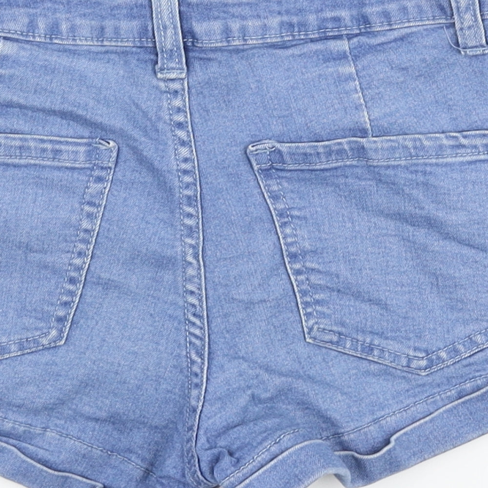 FOREVER 21 Womens Blue  Denim Hot Pants Shorts Size 24 in
