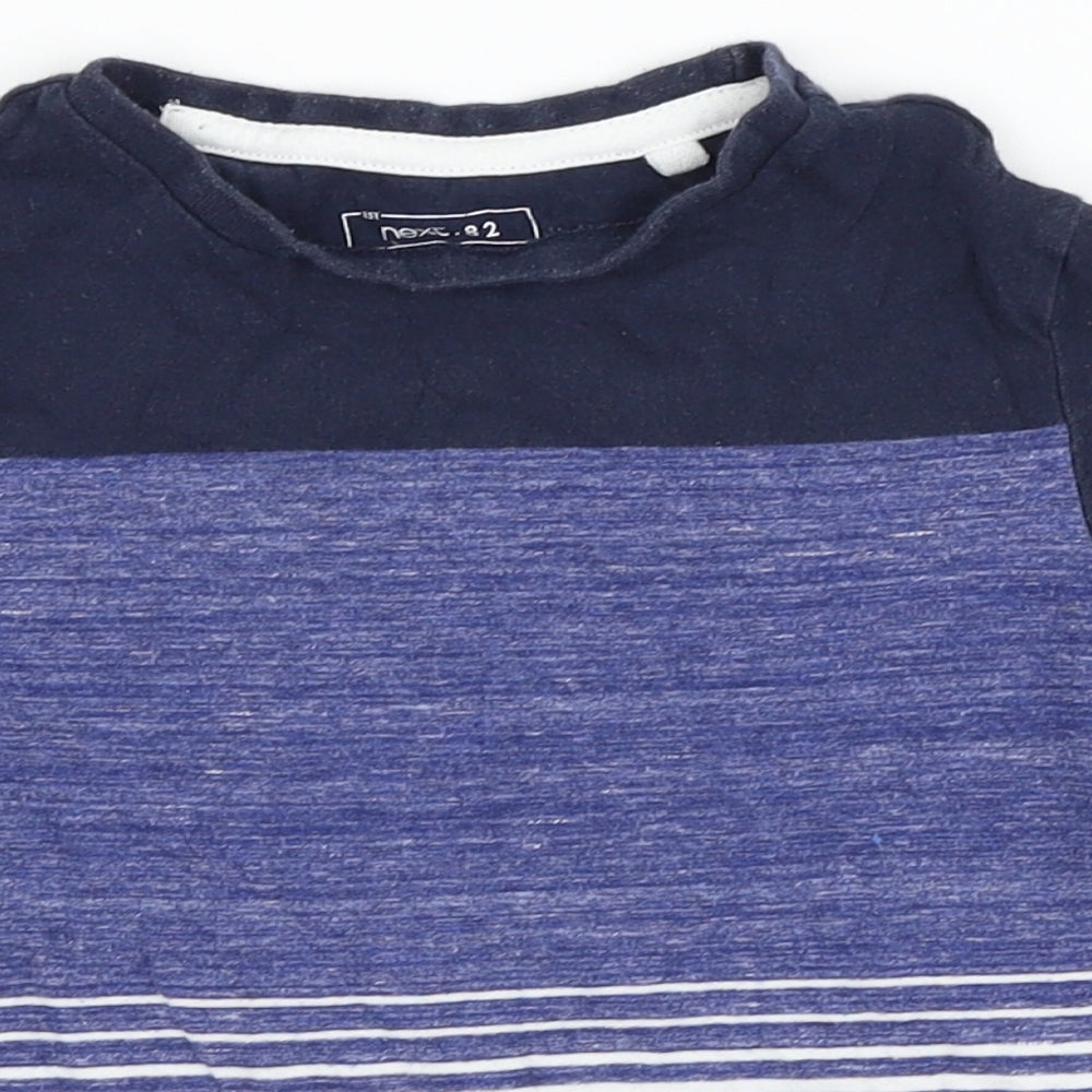 NEXT Boys Blue Striped  Basic T-Shirt Size 3 Years
