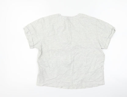 Back view of New Look girls’ grey top pyjama top, size L, - boring next