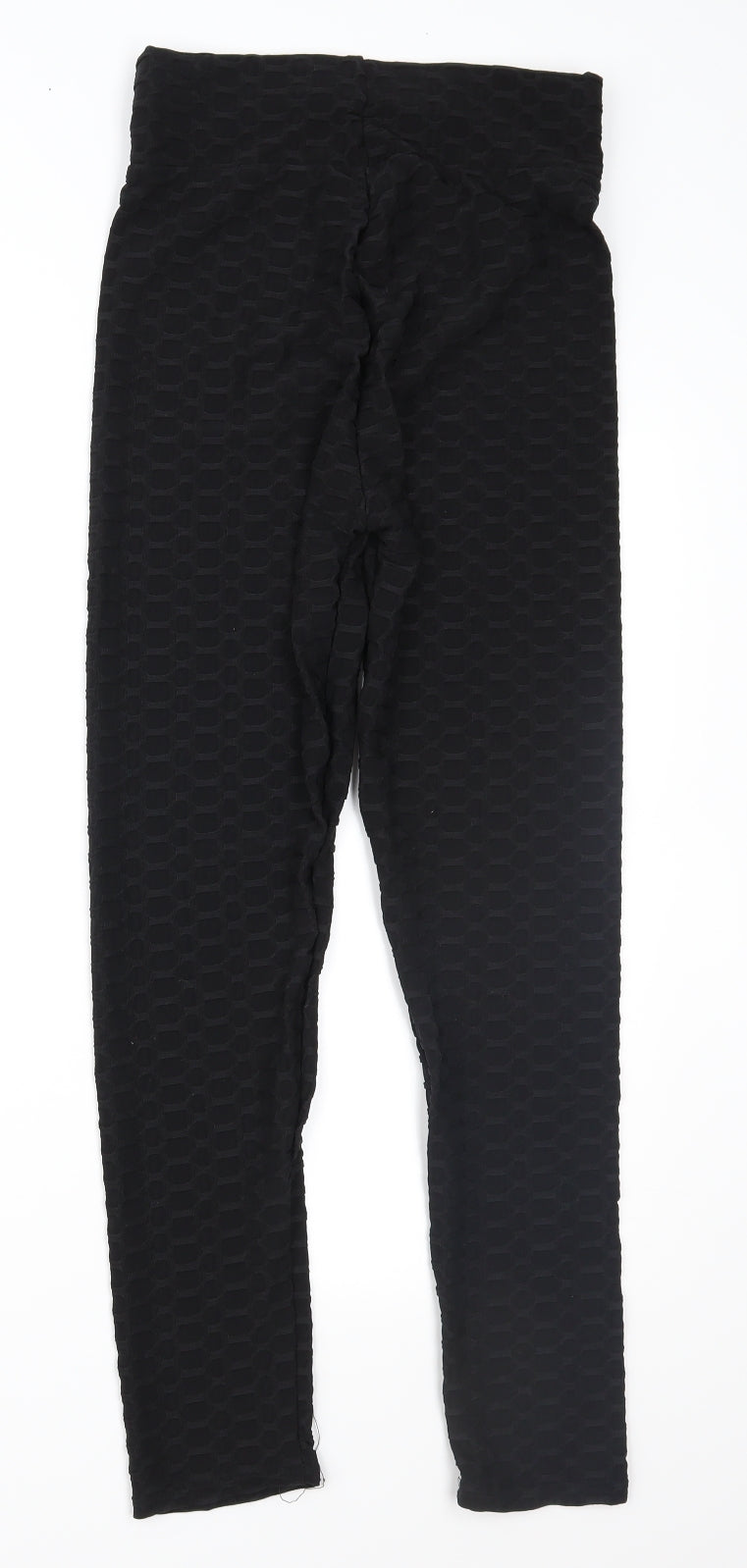 Preworn Womens Black Geometric  Carrot Leggings Size S L28 in