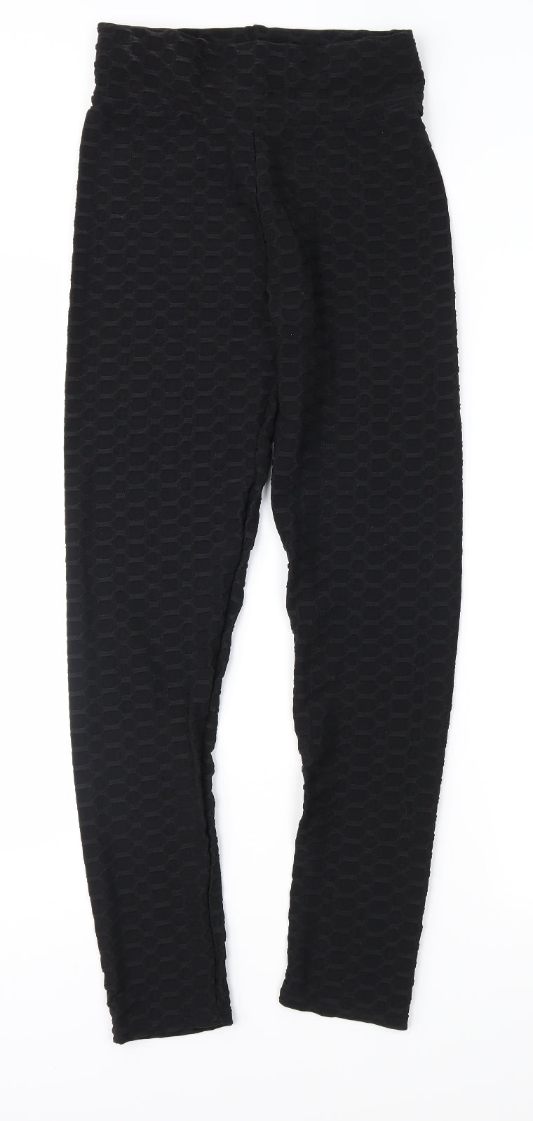 Preworn Womens Black Geometric  Carrot Leggings Size S L28 in