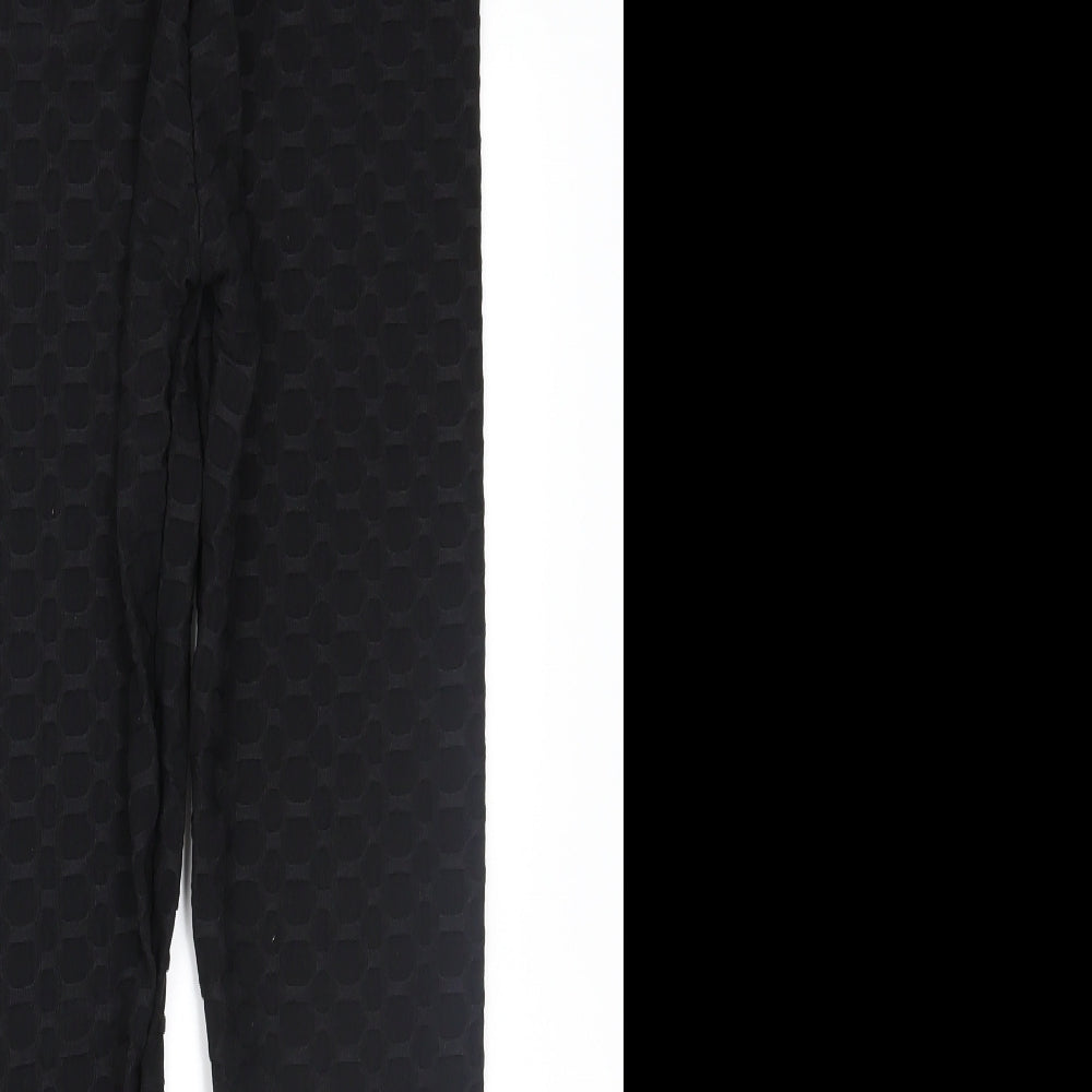 Preworn Womens Black Geometric  Carrot Leggings Size S L28 in