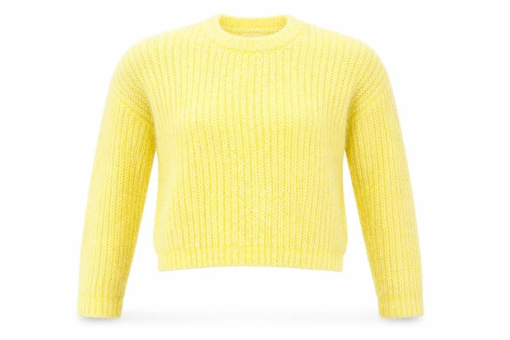 New Look Womens Yellow  Knit Pullover Jumper Size S