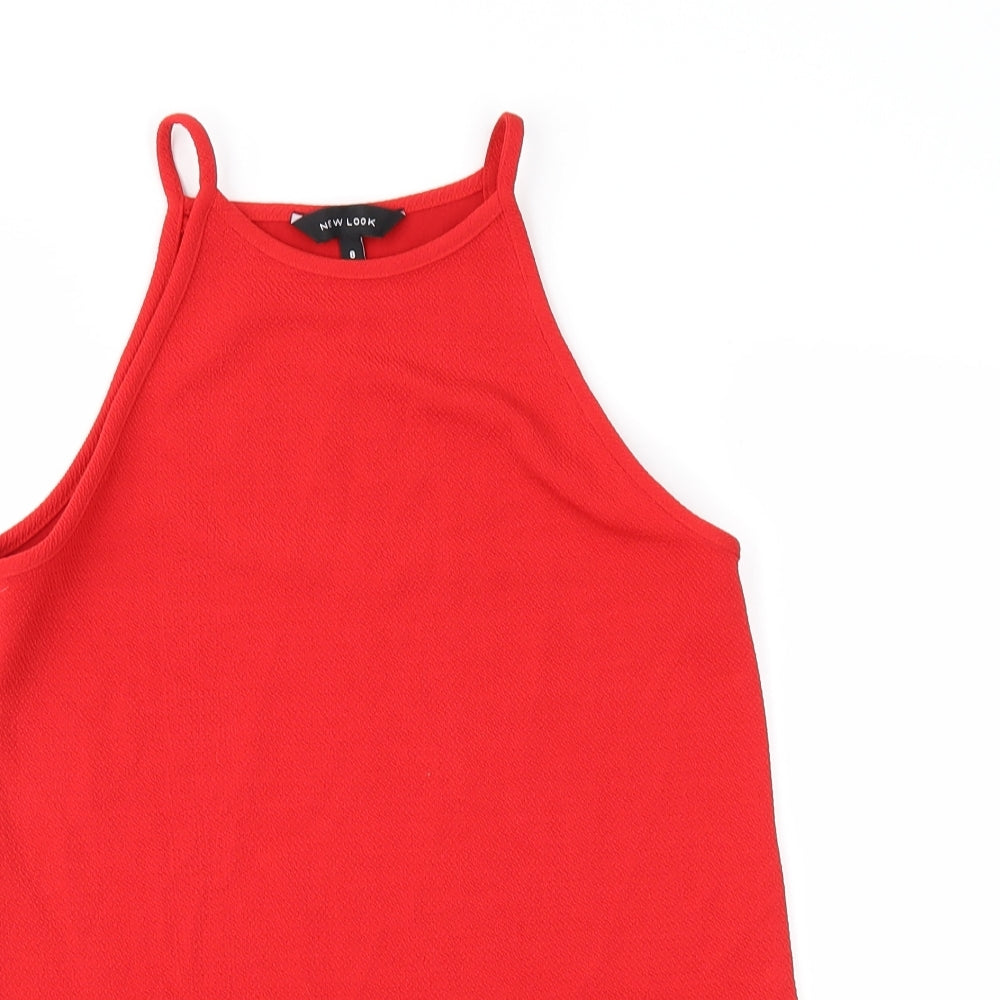 New Look Womens Red   Basic Blouse Size 8