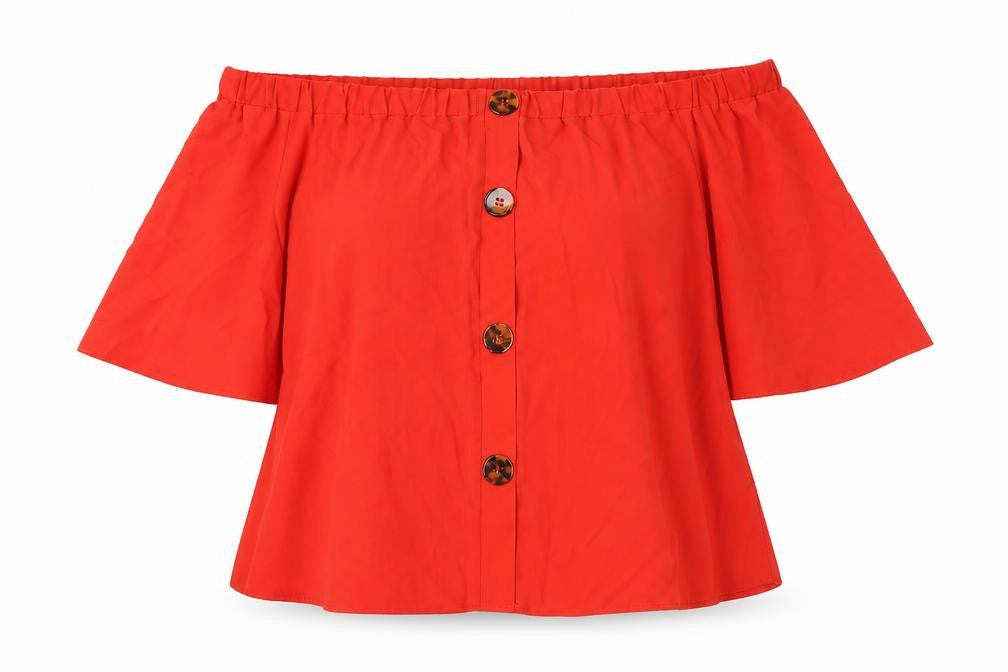 George Womens Red   Basic Blouse Size 8