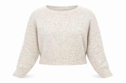 Front view of Kaisley women’s beige knit jumper, size S