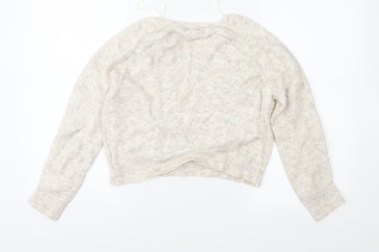 Back view of Kaisley women’s beige knit jumper, size S