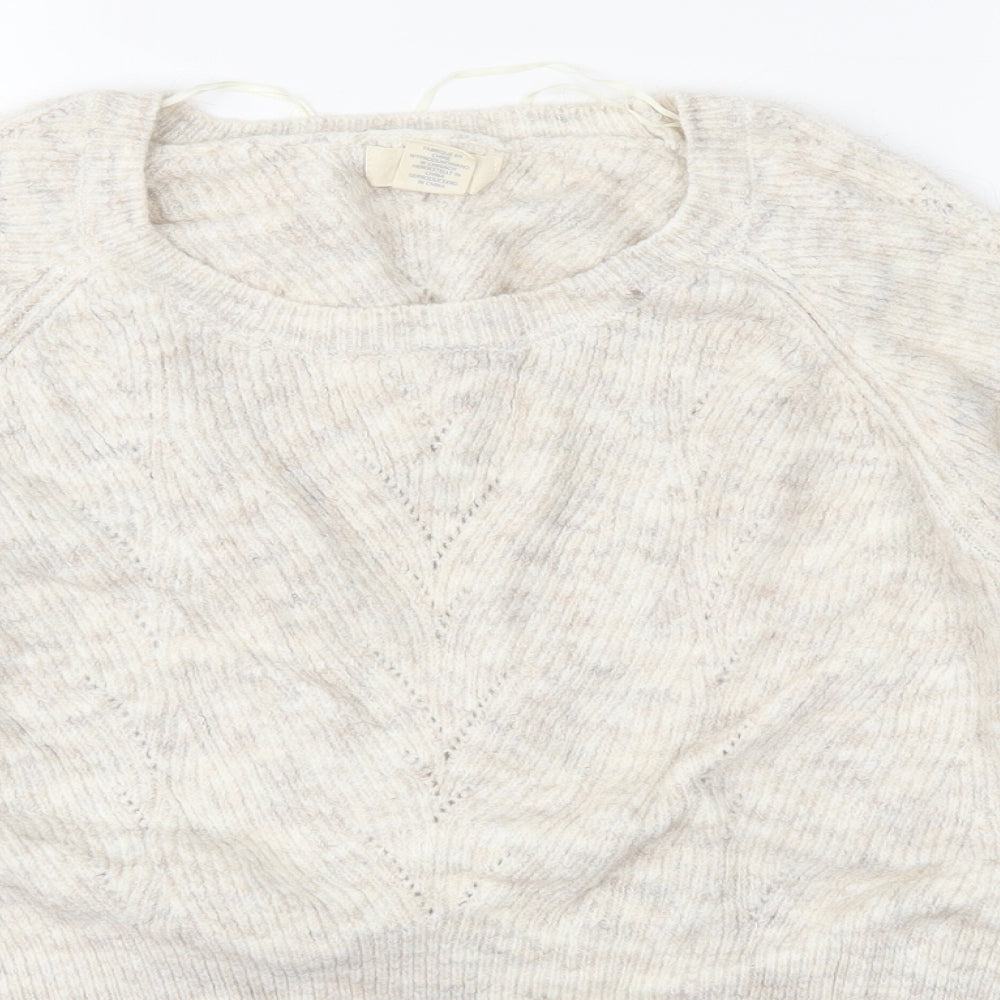 Kaisley Womens Beige  Knit Pullover Jumper Size S