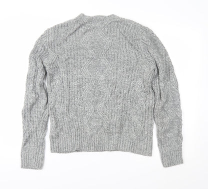 Back view of Topman men’s grey knit jumper, size S