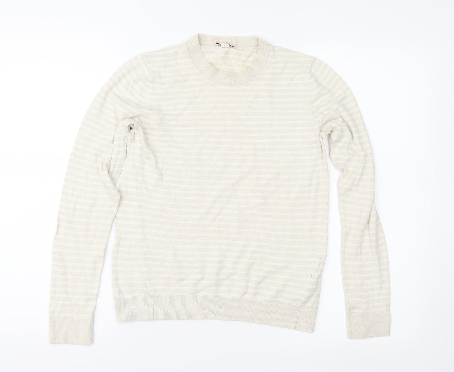 Gap Womens Beige Striped Knit Pullover Jumper Size S