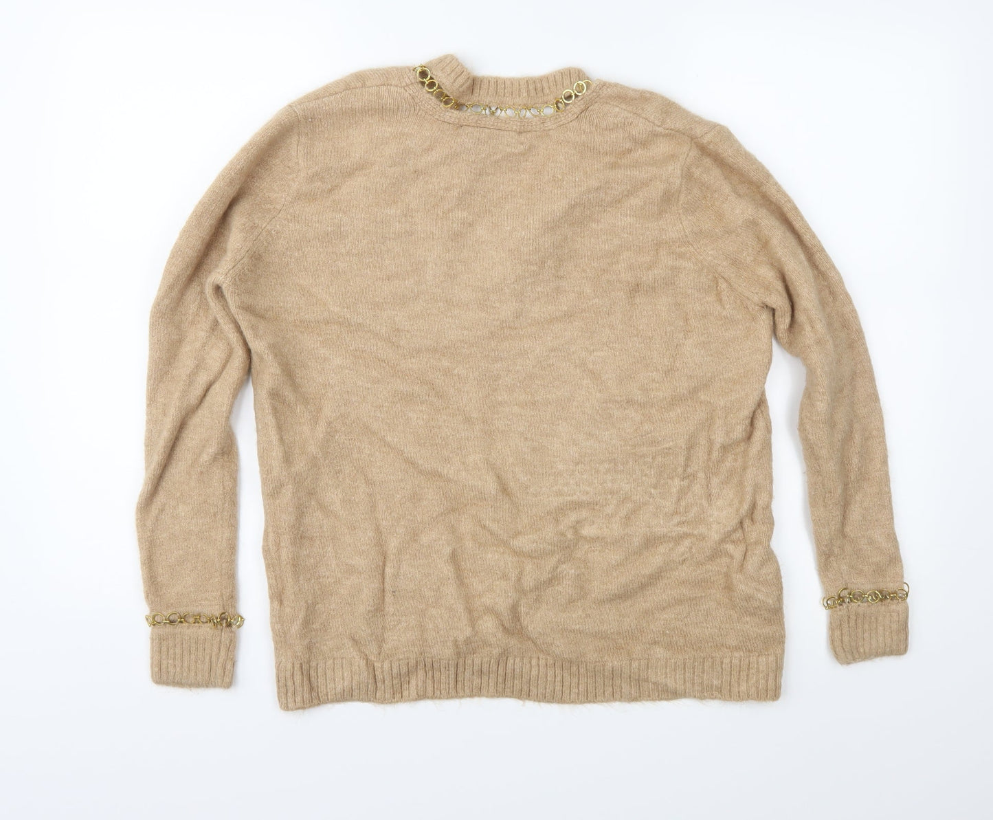 Zara Womens Brown  Knit Pullover Jumper Size S