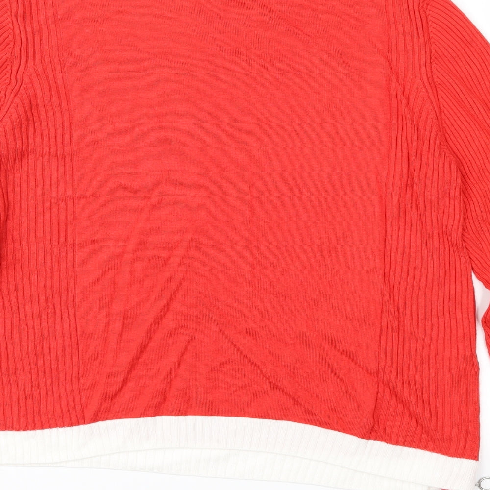 Marks and Spencer Womens Red  Knit Pullover Jumper Size 18
