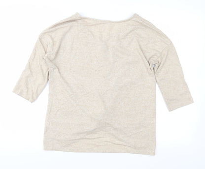 Back view of George women’s beige knit jumper, size UK 10