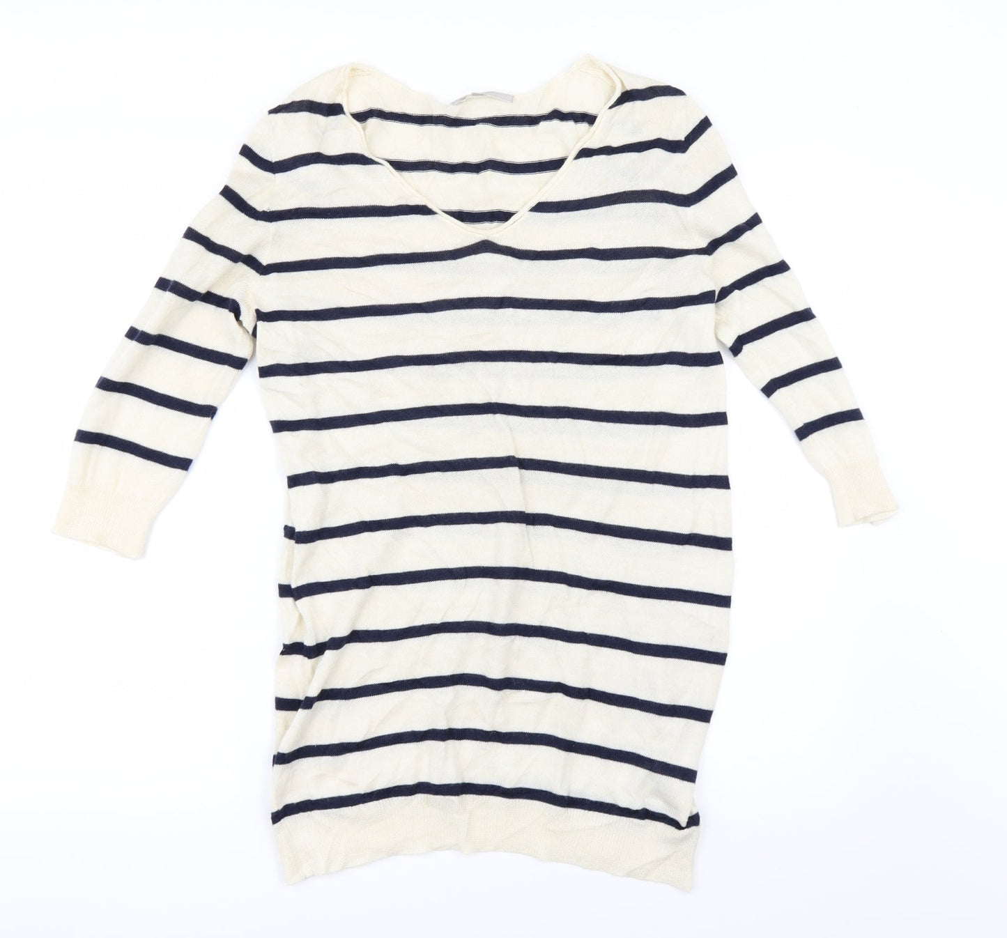 Gap Womens Ivory Striped  Pullover Jumper Size S