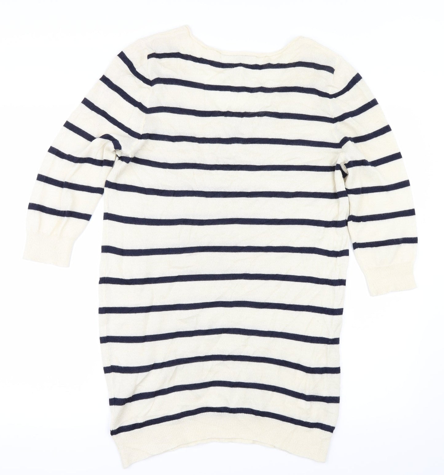 Gap Womens Ivory Striped  Pullover Jumper Size S