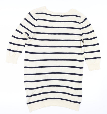 Back view of Gap women’s ivory striped jumper, size S