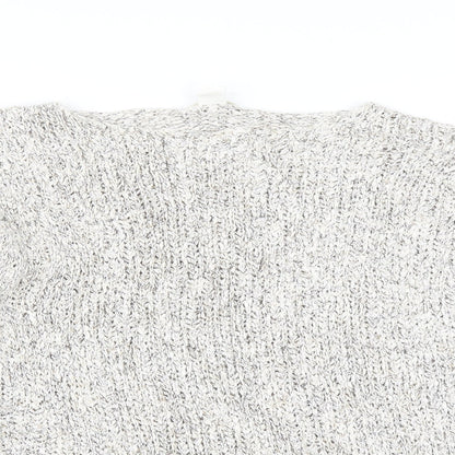 Close-up detail of H&M women’s beige jumper, size S