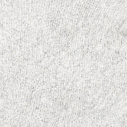 Brand and care label for H&M women’s beige jumper, size S