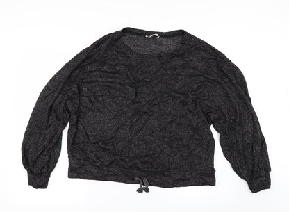 Front view of Pep&Co women’s grey jumper, size UK 16