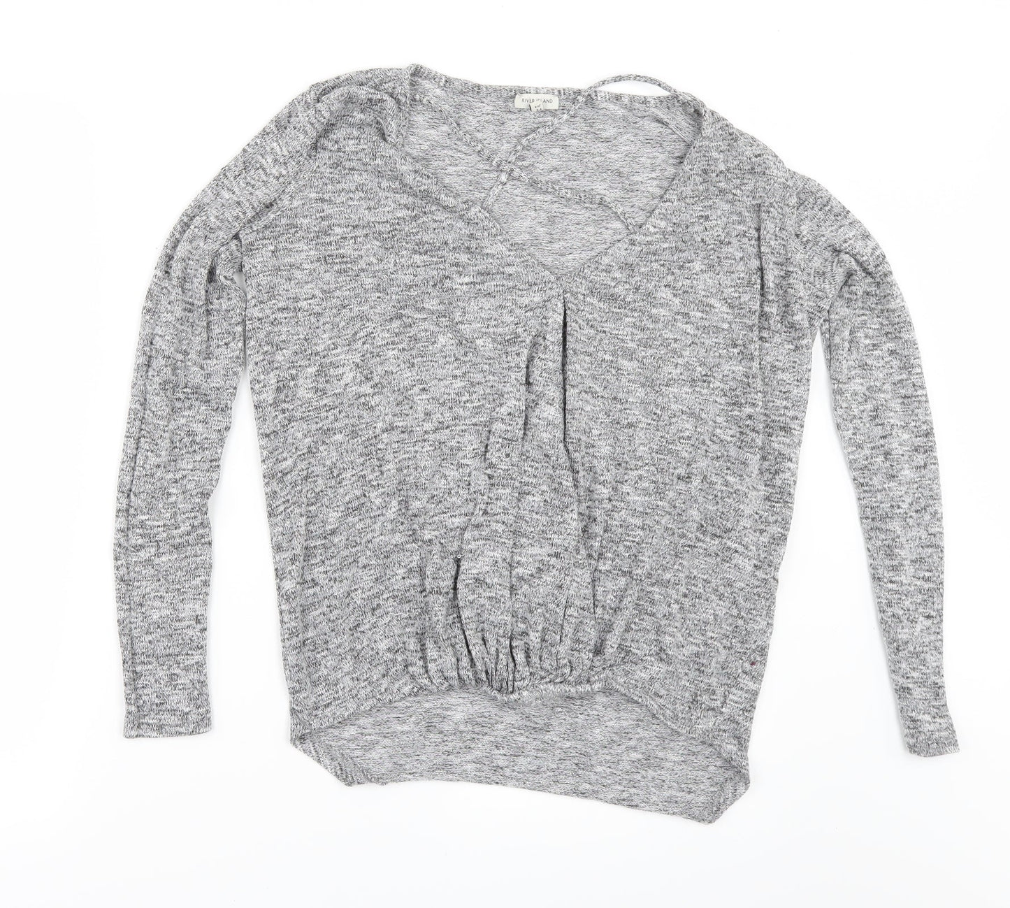 River Island Womens Grey   Basic T-Shirt Size 8