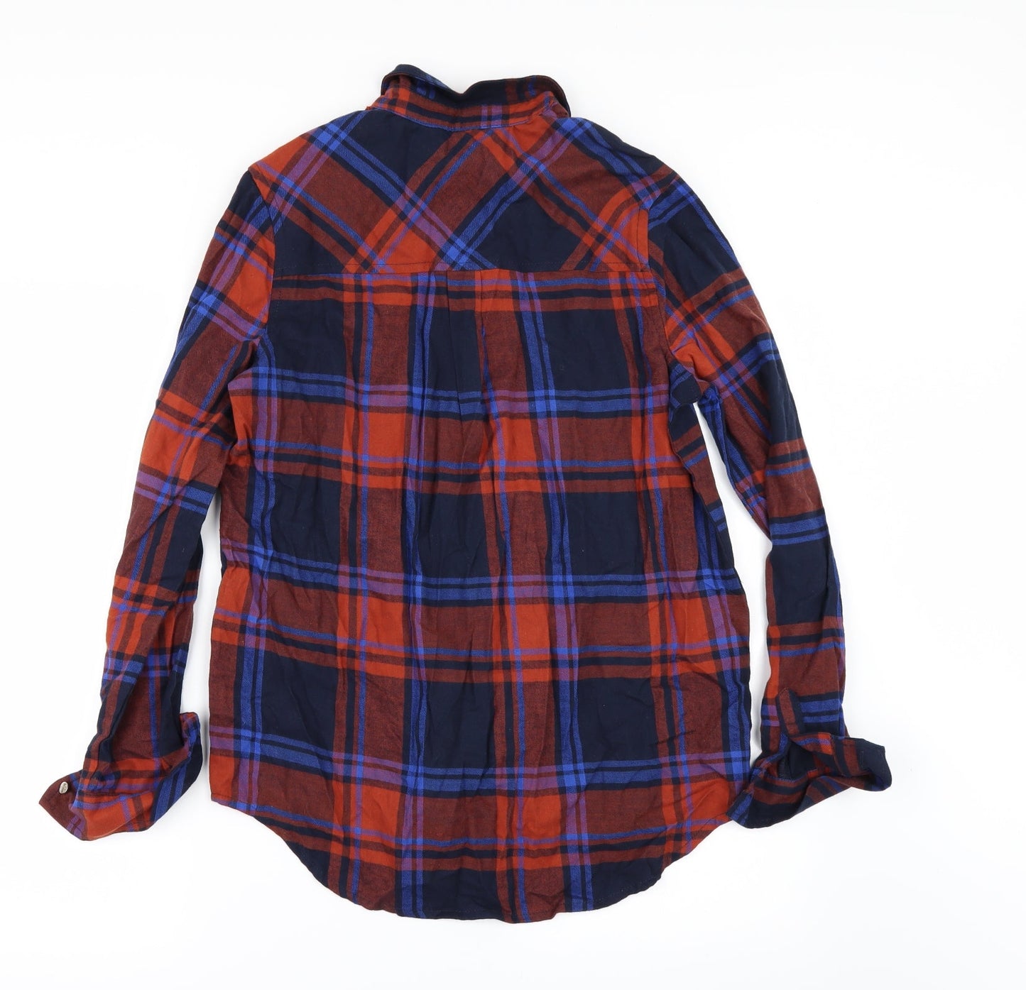 New Look Womens Blue Check  Basic Blouse Size 6