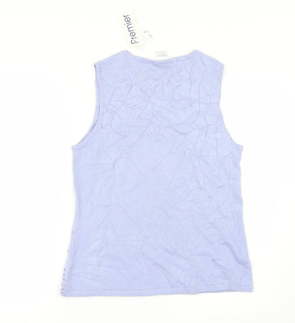 Back view of Premier Collection women’s purple jumper, size UK 18, - sequins