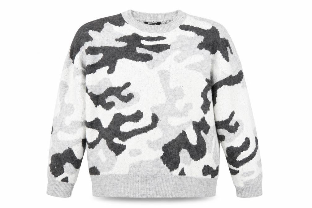 Peacocks Womens Grey Animal Print  Pullover Jumper Size L