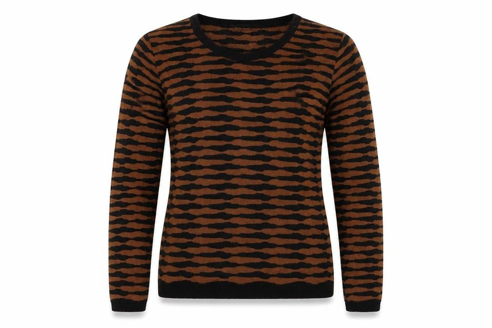 Supertrash Womens Gold Striped  Pullover Jumper Size M