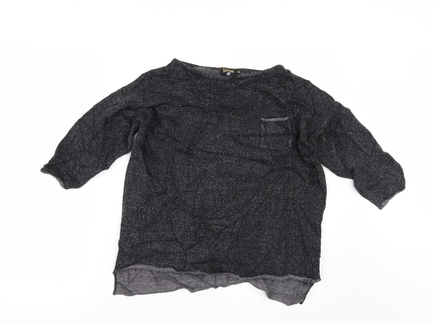 Golddigga Womens Grey   Basic T-Shirt Size 10