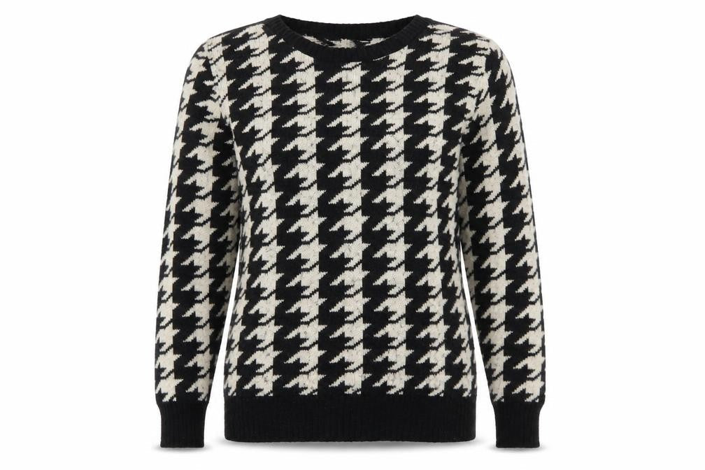 Louche Womens Black Check  Pullover Jumper Size 10