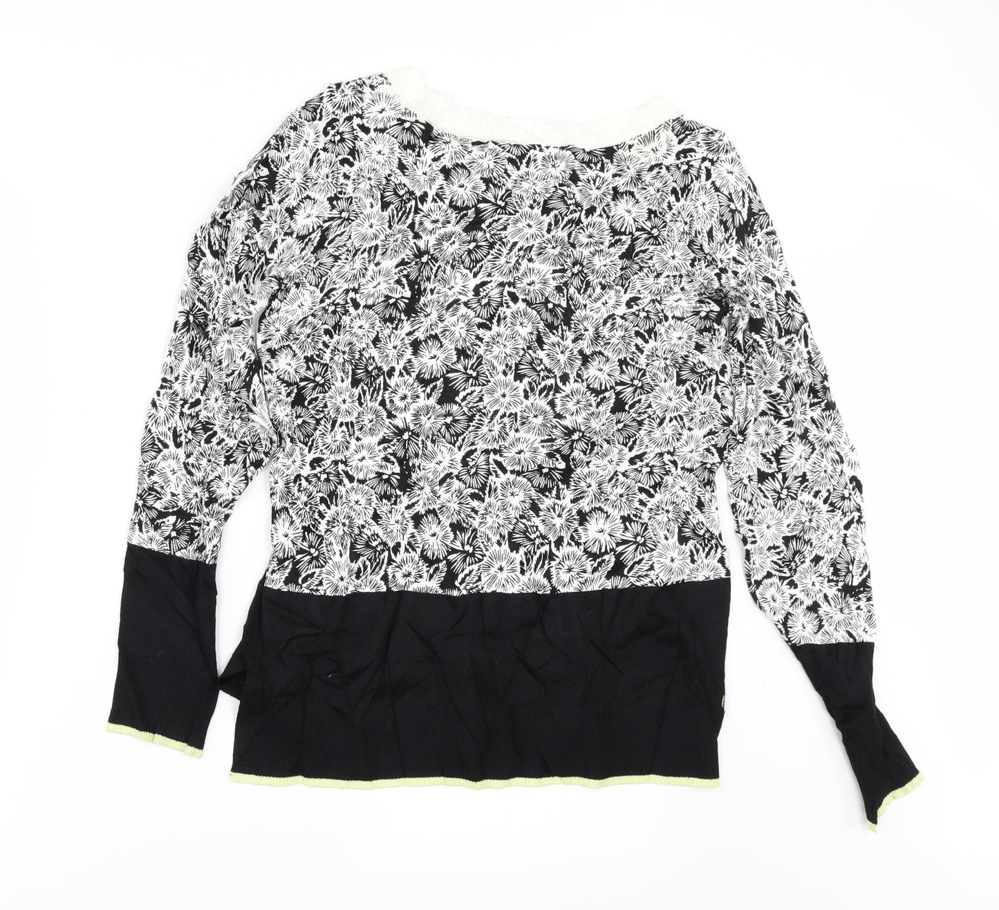 NEXT Womens Black Floral  Pullover Jumper Size 6