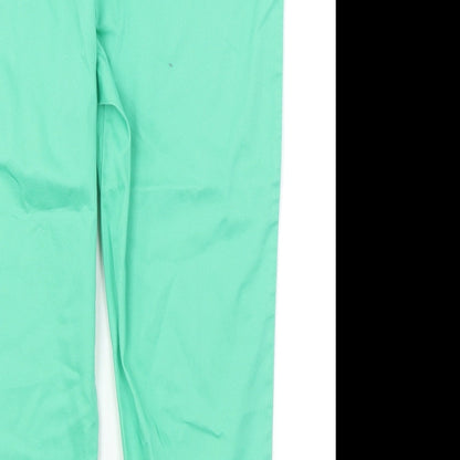 Brand and care label for Simply Stockshop women’s green capri trousers, size UK 10, 20-inch leg