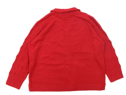Back view of ISLE women’s red knit jumper, size XL