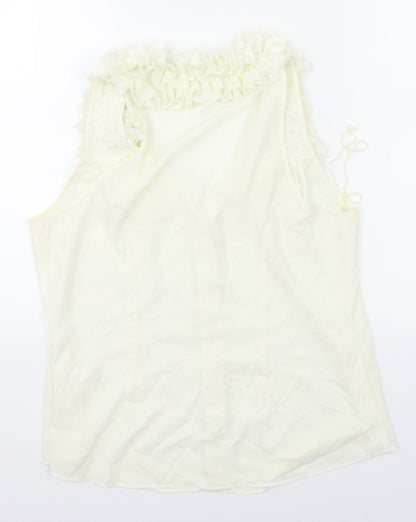 Back view of Spense women’s white basic blouse, size L