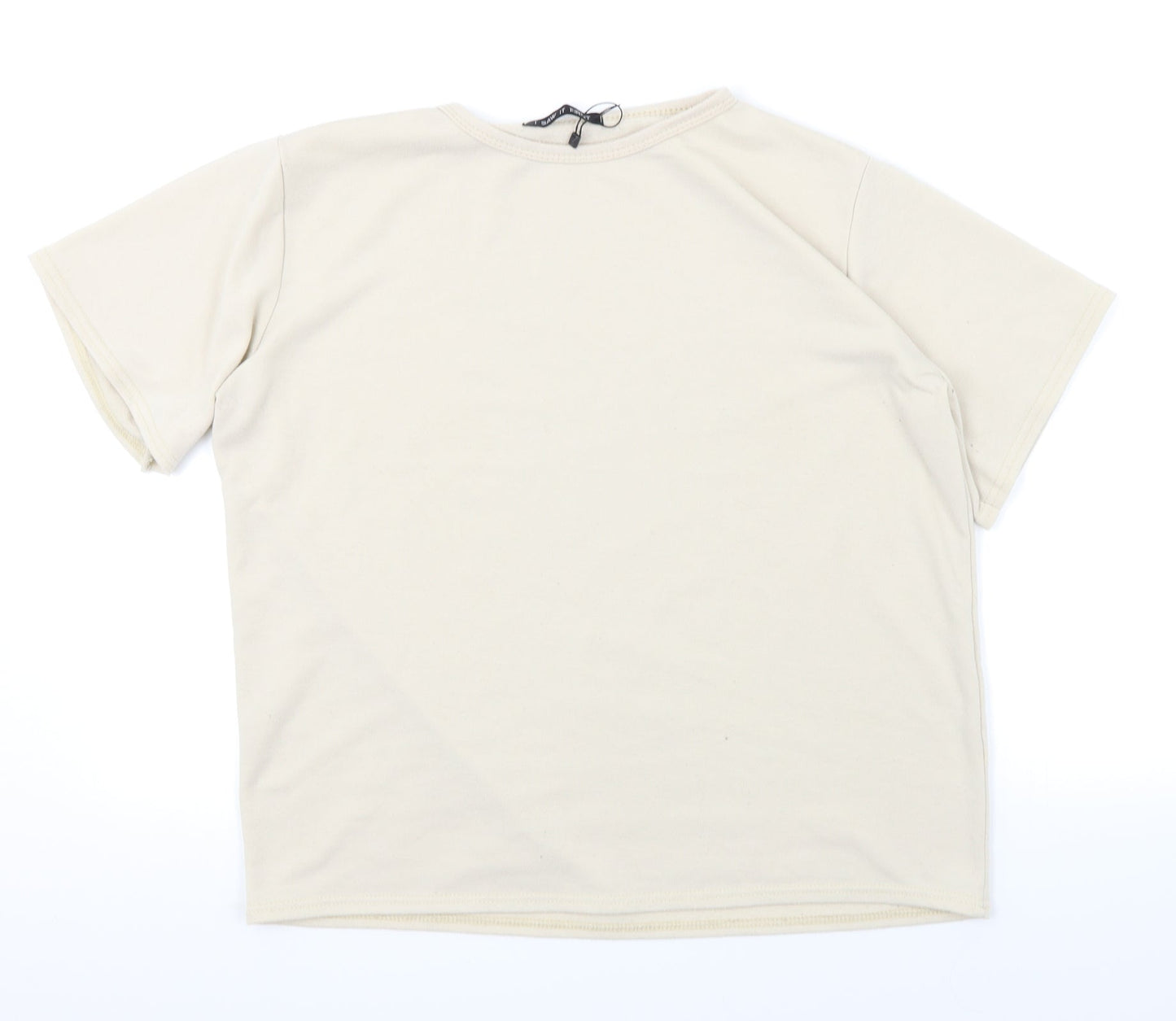 I SAW IT FIRST Womens Beige   Basic T-Shirt Size 12