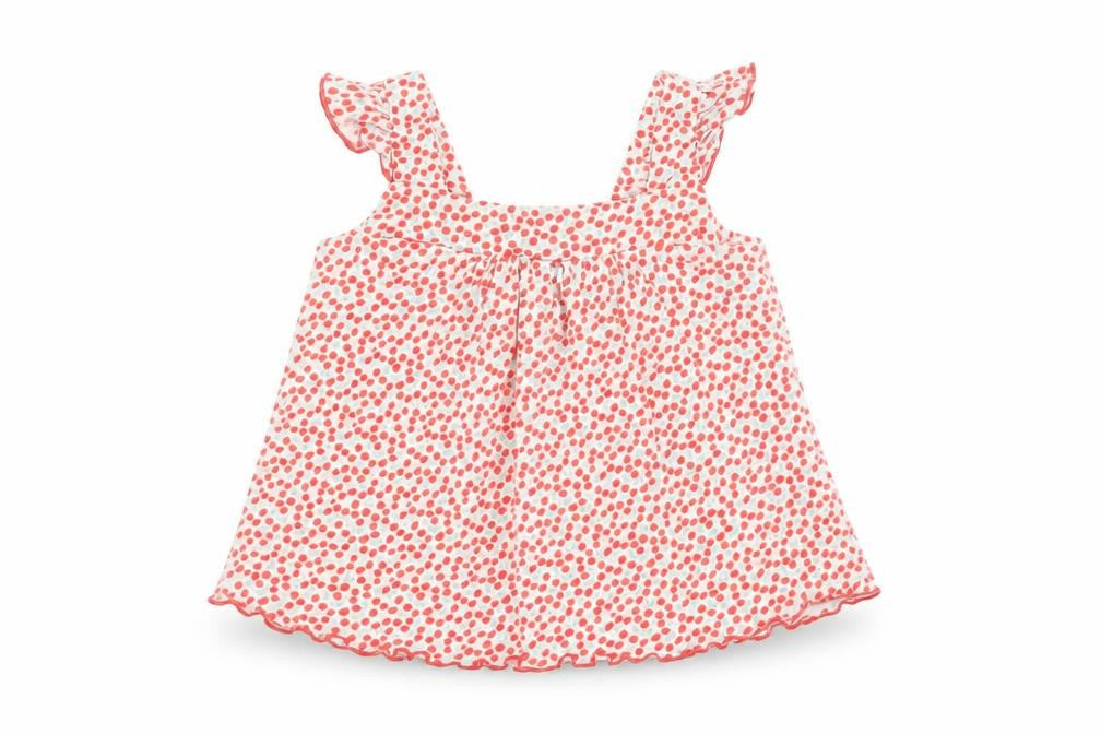 Nexed Girls Pink Solid  Cami Pyjama Top Size 2-3 Years  - cherry pattern