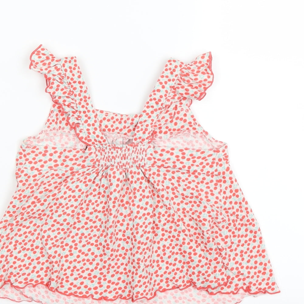 Nexed Girls Pink Solid  Cami Pyjama Top Size 2-3 Years  - cherry pattern