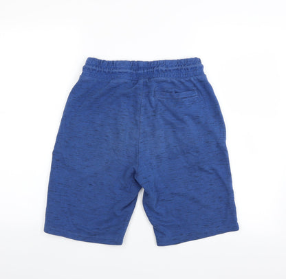 Back view of F&F boys’ blue sweat shorts, size S