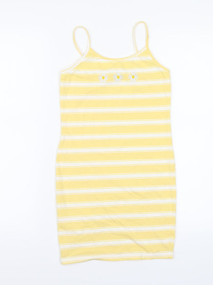 Additional front view of SHEIN girls’ multicoloured striped basic tank, size 8-9, years