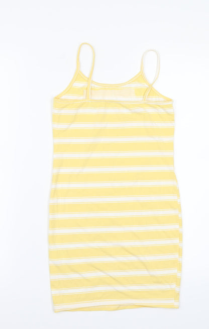 Back view of SHEIN girls’ multicoloured striped basic tank, size 8-9, years